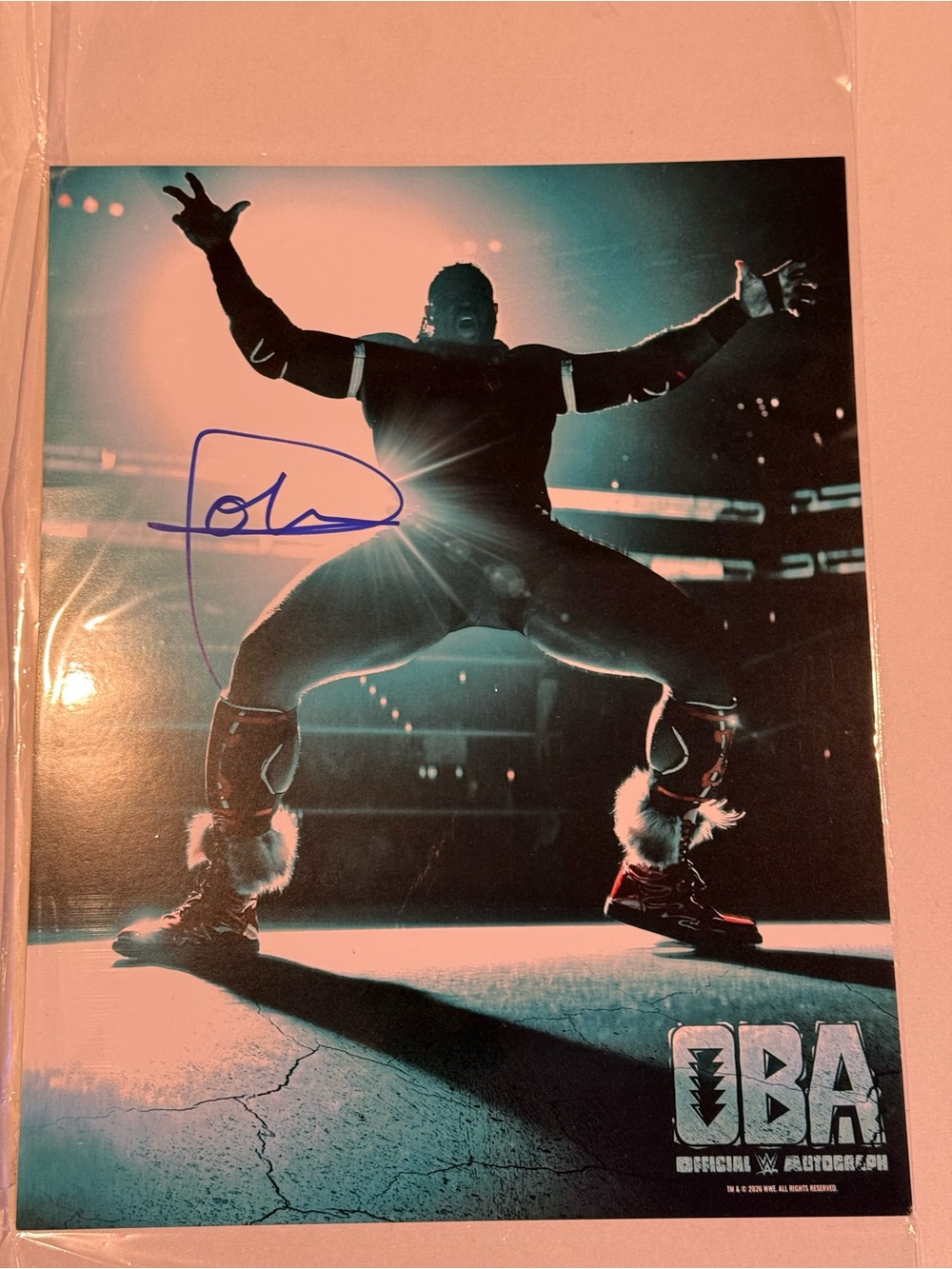 WWE Signed 11x14 photo signed by oba femi